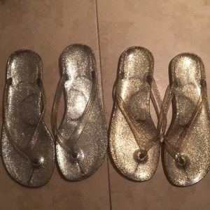 2 Pairs of Jelly Flip Flops